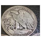 Lot of 3 Walking Liberty Half Dollars 1936, 1936-A, 1936-D