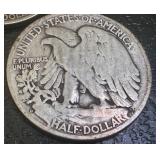 Lot of 3 Walking Liberty Half Dollars 1936, 1936-A, 1936-D