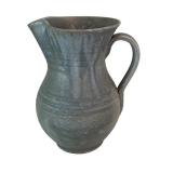 DR - Handcrafted Ceramic Pitcher with Blue-Gray Glaze