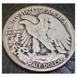 1918 and 1928-S Walking Liberty Half Dollar Coins