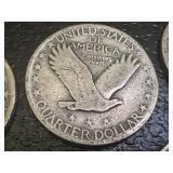 Set of 5 Standing Liberty 1930 US Quarter Dollar Coins