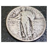 Set of 6 Standing Liberty Silver Quarters 1929