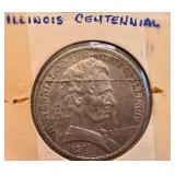 1918 Illinois Centennial Half Dollar Commemorative Coin