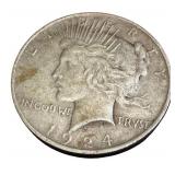 Pair of 1924 Peace Silver Dollars