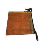 DR - Bradley Vintage 12 x 12 Inch Paper Cutter with Wooden Base