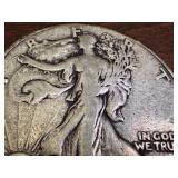 Set of 3 1942 Walking Liberty Half Dollar Coins: 1942, 1942-D, 1942-S