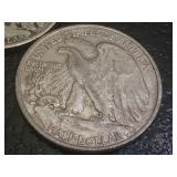 Set of 3 Walking Liberty Half Dollars 1943-S, 1943-D, 1943