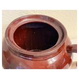 LR - Vintage Sundance Brown and Beige Stoneware Pottery Set with Pitcher and Covered Crocks