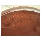 LR - Vintage Sundance Brown and Beige Stoneware Pottery Set with Pitcher and Covered Crocks