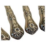 Set of 7 Vintage WMA Rogers Silverplate Forks and 7 Knives 12DWT Floral Pattern