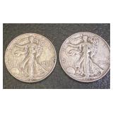 1944 and 1944-S Walking Liberty Half Dollar Silver Coins