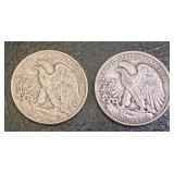 1944 and 1944-S Walking Liberty Half Dollar Silver Coins