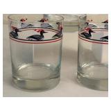 K - Set of 3 Vintage Georges Briard Double Old Fashion Glasses with Duck Design