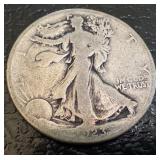 Set of 5 Walking Liberty Half Dollar Coins (1920, 1928, 1937, 1923)