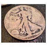 Set of 5 Walking Liberty Half Dollar Coins (1920, 1928, 1937, 1923)