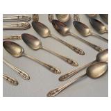 Vintage Luxor Plate Wm. A. Rogers Flatware Set with Floral Pattern - 44 Pieces