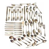 Vintage Luxor Plate Wm. A. Rogers Flatware Set with Floral Pattern - 44 Pieces
