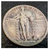 Lot of 6 Standing Liberty Silver Quarters, 1923, 1926 and 1928