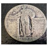 Lot of 6 Standing Liberty Silver Quarters, 1923, 1926 and 1928