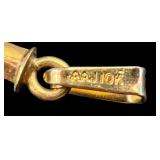 10K Gold Rope Cross Pendant