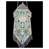 Antique Mandalian Color-Vision Mesh Purse with Floral Design