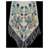 Antique Mandalian Color-Vision Mesh Purse with Floral Design