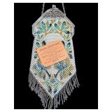 Antique Mandalian Color-Vision Mesh Purse with Floral Design