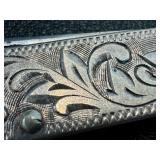 Vintage Sterling Silver Pocket Knife with Ornate Engraving
