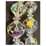 Set of 2 Vintage Aurora Borealis Crystal Glass Necklaces