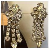 Vintage Rhinestone Jewelry Collection with Necklaces and Earrings