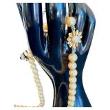 Vintage Rhinestone Jewelry Collection with Necklaces and Earrings