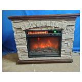 Lifesmart Large Square Infrared Faux Stone Fireplace