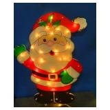 Northlight 22" x 30.25" Lighted Santa Outdoor Decoration.