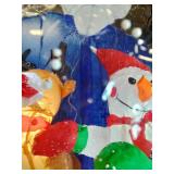 Inflatable Christmas Snow Globe Decoration with LED Lights. 7" Foot Tall