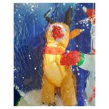 Inflatable Christmas Snow Globe Decoration with LED Lights. 7" Foot Tall