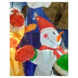 Inflatable Christmas Snow Globe Decoration with LED Lights. 7" Foot Tall