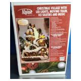 Alpine Corporation 18-inch Tall Animated Winter Wonderland Set with LED Lights
