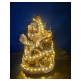 Alpine Corporation 18-inch Tall Animated Winter Wonderland Set with LED Lights