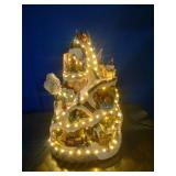 Alpine Corporation 18-inch Tall Animated Winter Wonderland Set with LED Lights