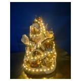 Alpine Corporation 18-inch Tall Animated Winter Wonderland Set with LED Lights