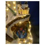 Alpine Corporation 18-inch Tall Animated Winter Wonderland Set with LED Lights