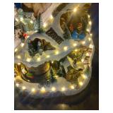 Alpine Corporation 18-inch Tall Animated Winter Wonderland Set with LED Lights