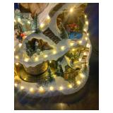 Alpine Corporation 18-inch Tall Animated Winter Wonderland Set with LED Lights