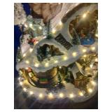 Alpine Corporation 18-inch Tall Animated Winter Wonderland Set with LED Lights