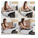 Olumoon Reading Pillow, Lap Desk Pillow for Adult, Memory Foam Gaming Pillow