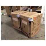 Lot of Hampton Bay 24 in. W x 24 in. D x 34.5 in. H Assembled Drawer Base Kitchen Cabinet in Unfinished with Recessed Panel Customer Returns See Pictures