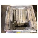 Pallet of Nantucket Pavers Patio-on-a-Pallet 12in. x 24in. and 24in. x 24in. Concrete Tan Variegated Basketweave Yorkstone Paver(18 Pcs/48 Sq Ft)   Customer Returns See Pictures