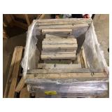 Pallet of Nantucket Pavers Patio-on-a-Pallet 12in. x 24in. and 24in. x 24in. Concrete Tan Variegated Basketweave Yorkstone Paver(18 Pcs/48 Sq Ft)   Customer Returns See Pictures