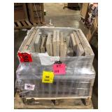 Pallet of Nantucket Pavers Patio-on-a-Pallet 12in. x 24in. and 24in. x 24in. Concrete Tan Variegated Basketweave Yorkstone Paver(18 Pcs/48 Sq Ft)   Customer Returns See Pictures