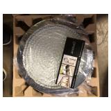 Artika Glam 13.5 in. 1-Light Modern Chrome Integrated LED Flush Mount Ceiling Light Fixture for Kitchen or Bedroom   Customer Returns See Pictures